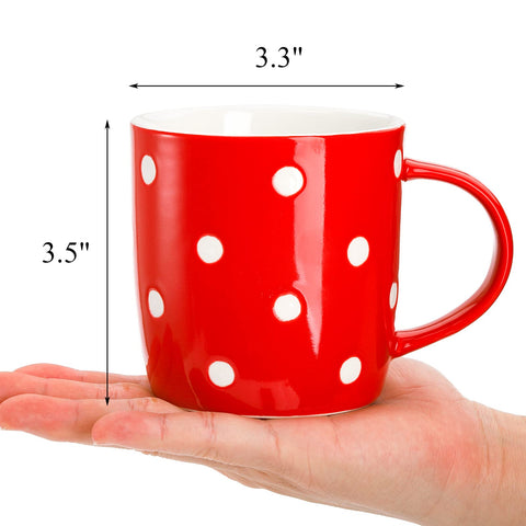 Taza Elsjoy lunares amarillo, ideal para té aromático