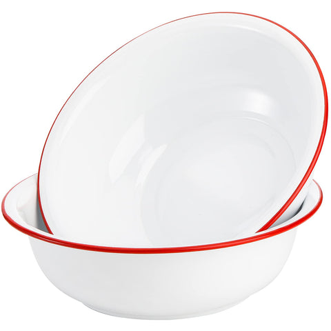 Elsjoy tazón esmaltado para pasta y sopa, resistente al calor y fácil de limpiar.