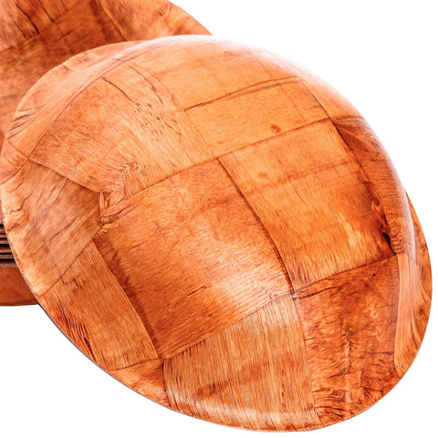 Elsjoy tazones redondos de madera natural para ensaladas y frutas