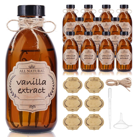 Elumeiro botellas de vidrio ámbar 8 oz con tapas para conservar aromas.