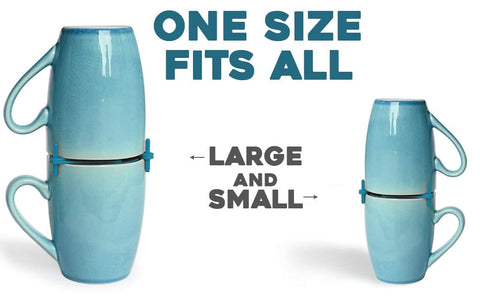 ELYPRO organizador-tazas-ajustable-ceramica-vidrio mantiene las piezas en su sitio y evita caídas.