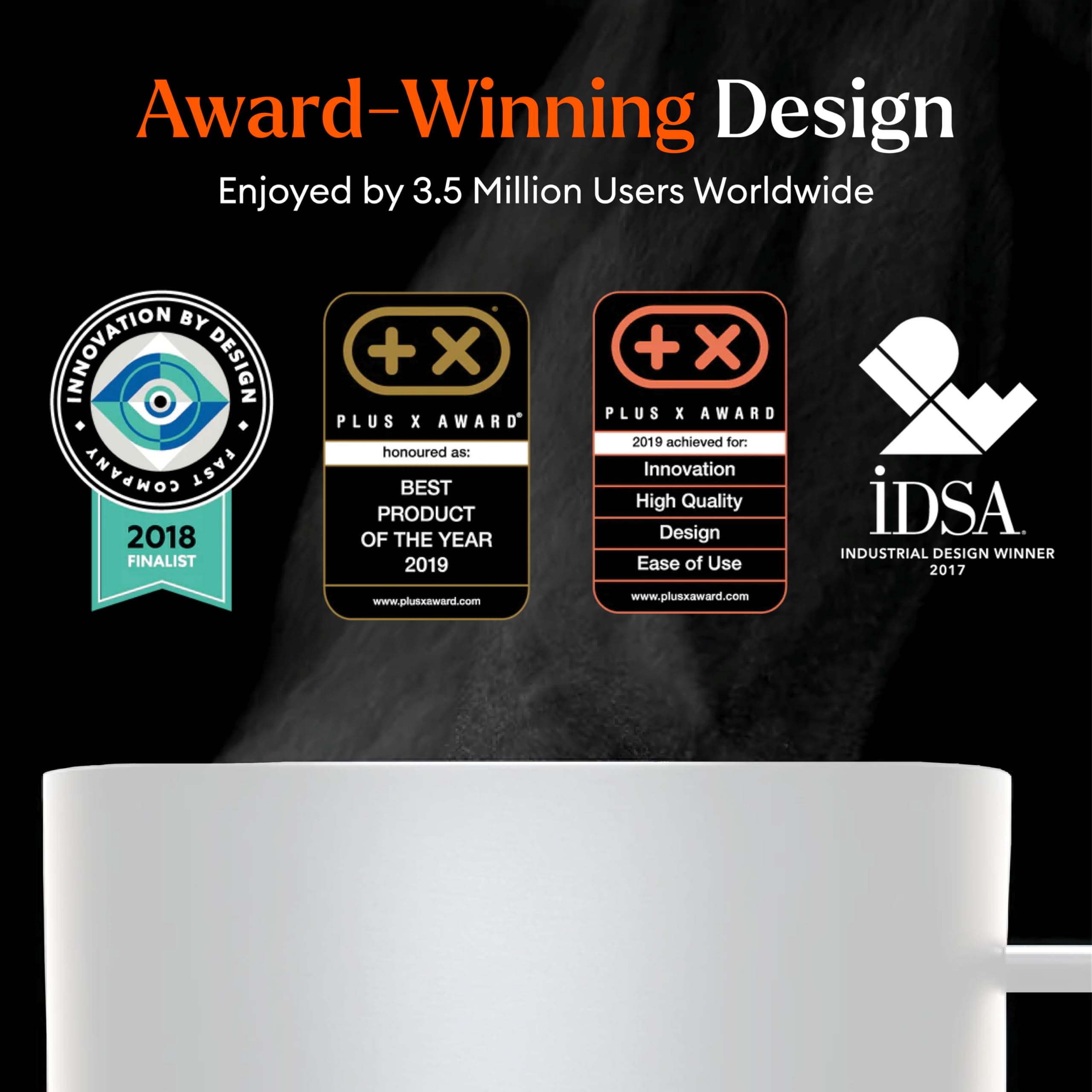 Ember Mug 2 indicador LED que señala temperatura perfecta