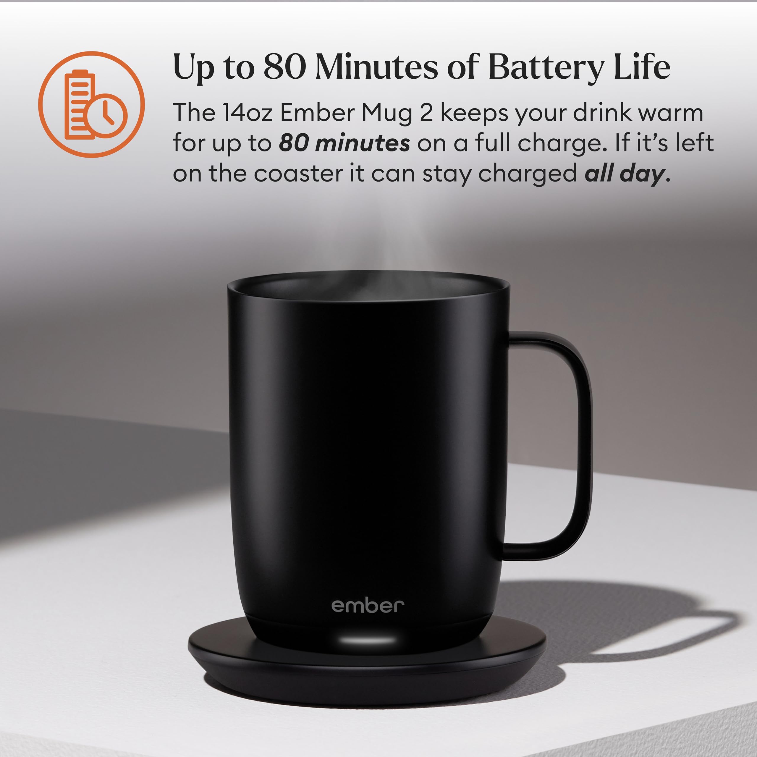 Ember MUG2 app de configuración para temperatura precisa y notificaciones.