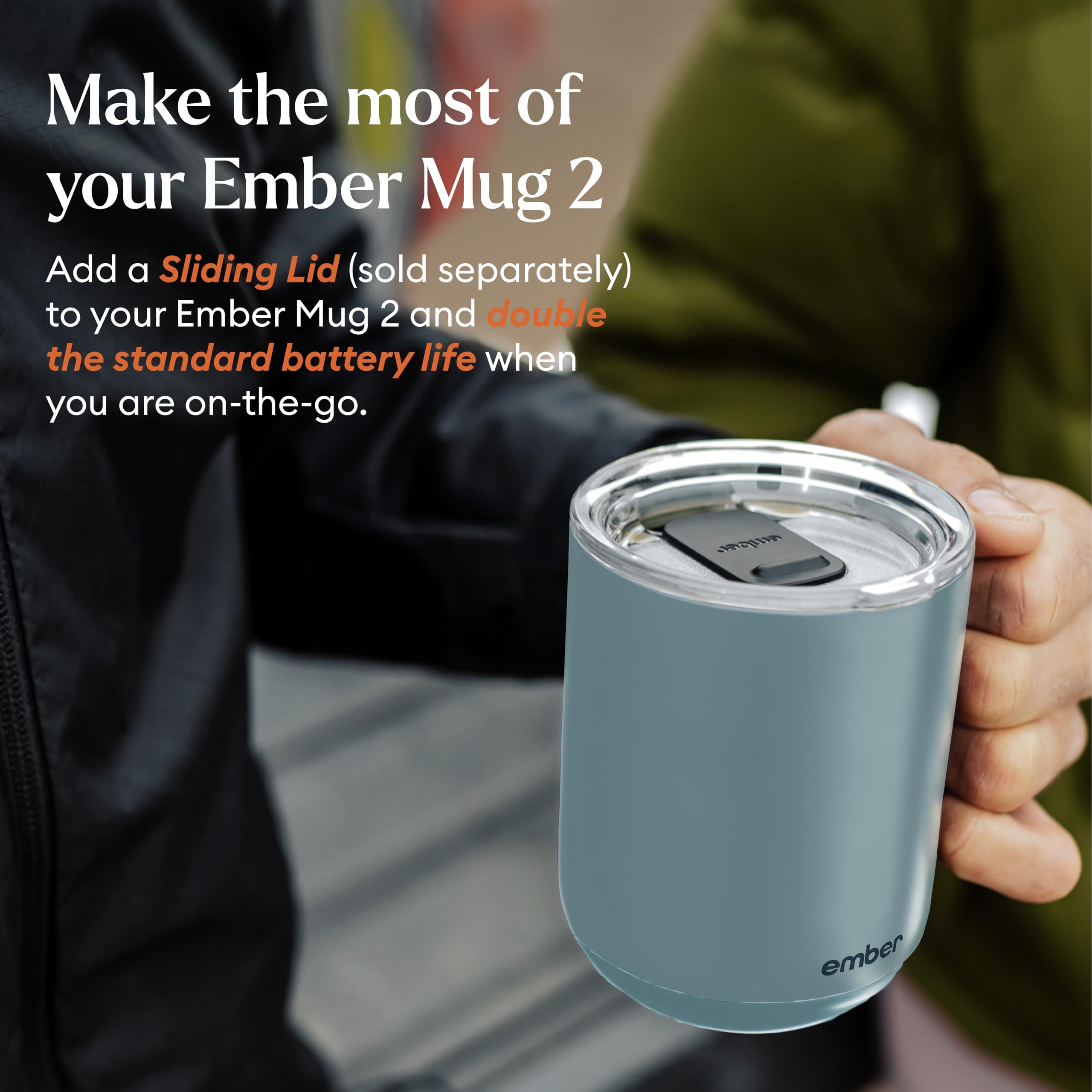 Sensores automáticos de Ember Taza 14oz para ahorro de energía.