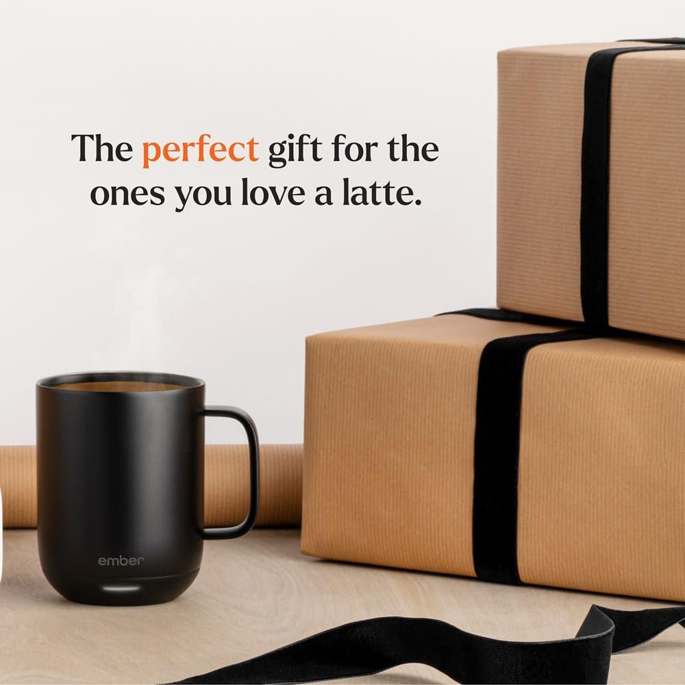 Ember Taza como regalo, ideal para bebidas a temperatura perfecta.