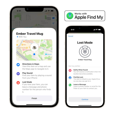Ember Travel Mug 2+ localizable con Find My de Apple