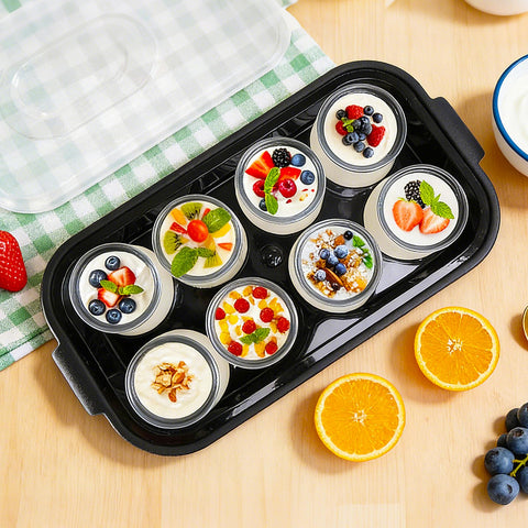 EMCHI frascos de vidrio con tapas BPA-free listos para almacenar yogur