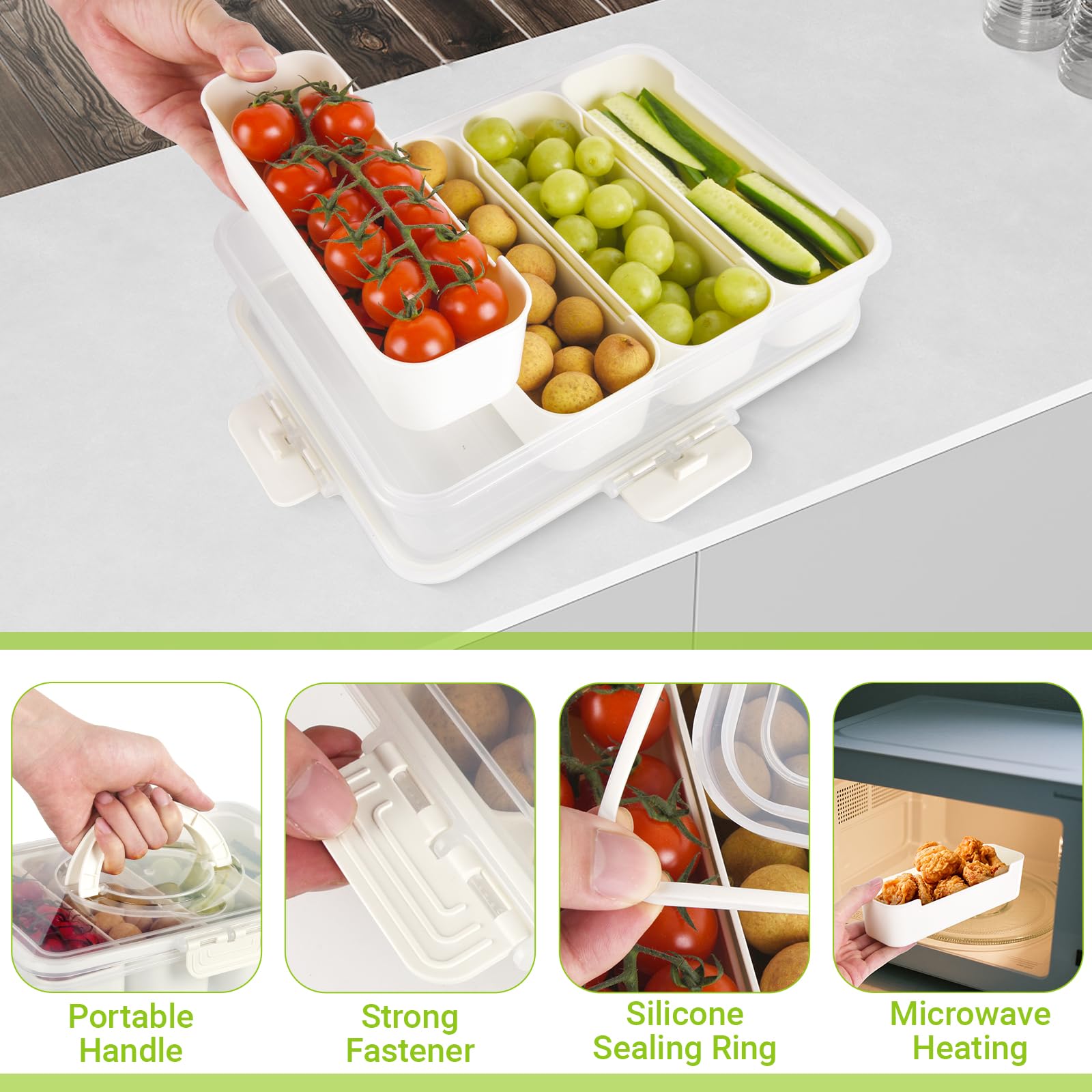 EMCHI Snackle Box: interior liso facilita limpieza y ahorro de agua