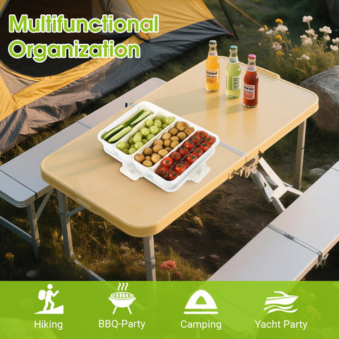 EMCHI Snackle Box: ideal para picnic o viaje, manteniendo snacks organizados