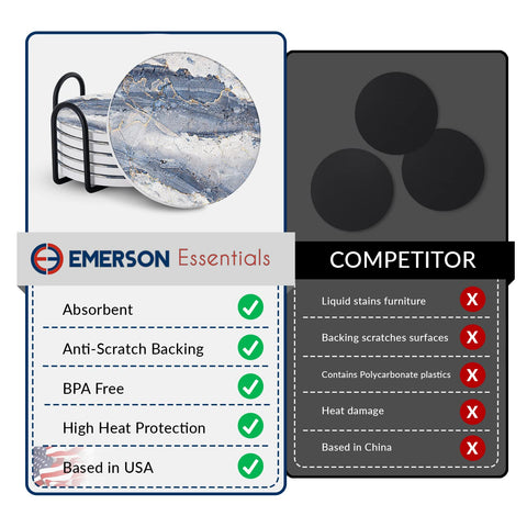 Emerson Essentials protección de superficies para mesas de madera y vidrio.