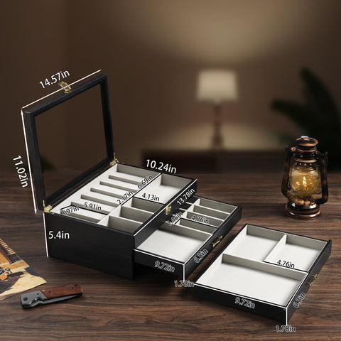 Organizador emfogo de tres niveles para cuchillos y accesorios