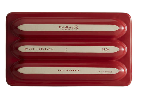 Emile Henry Baguette Baker Burgundy receta incluida guía paso a paso