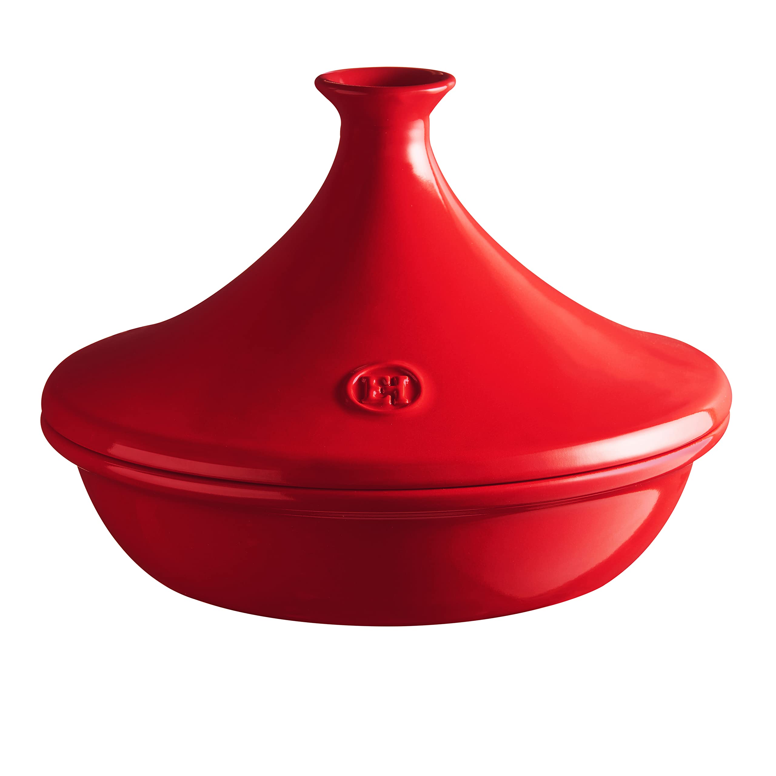 Tapa de diseño único en la Tagine Flame que mantiene la humedad para guisos tiernos