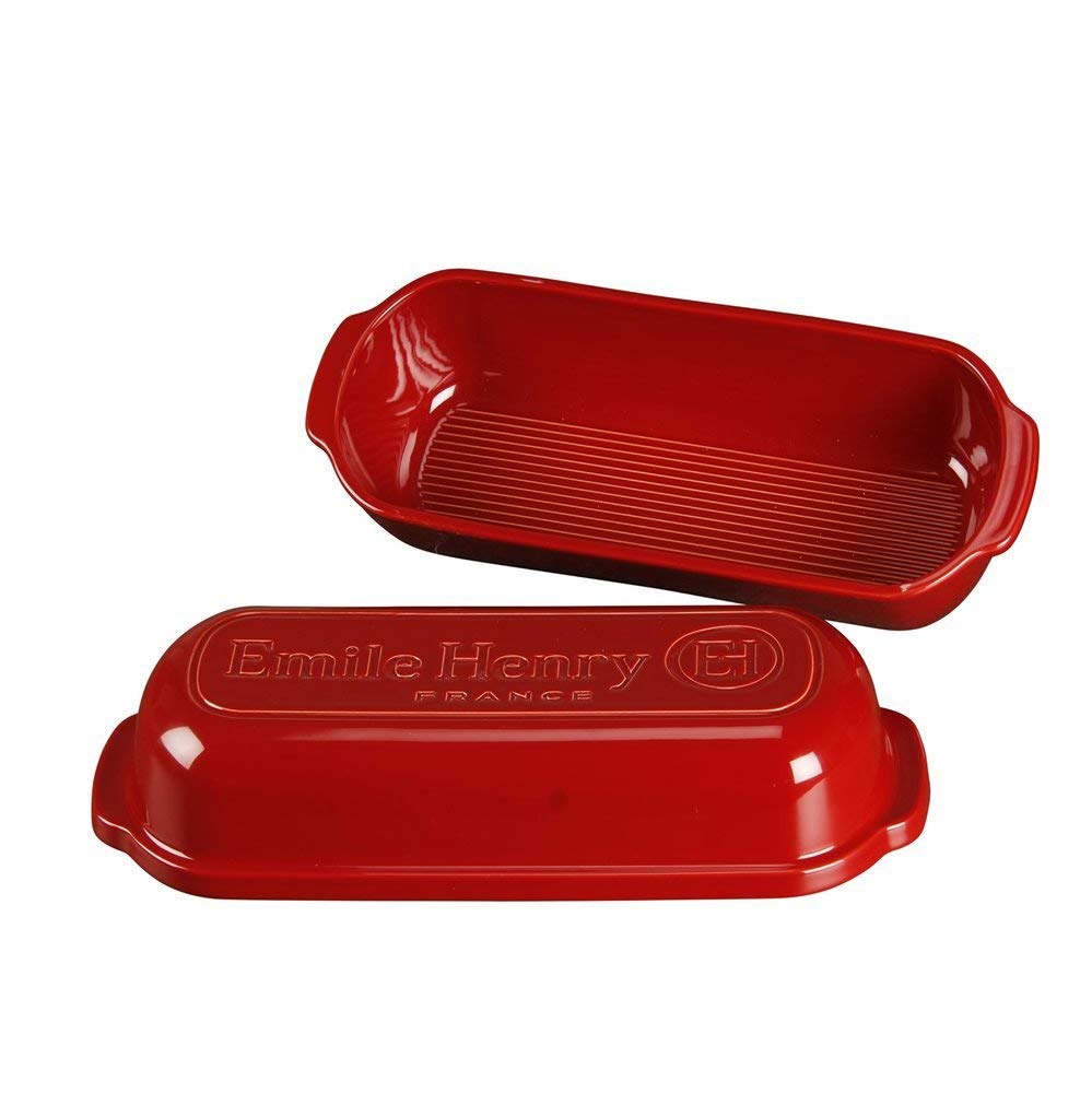 Emile Henry pan italiano con tapa abovedada mantiene humedad para miga suave