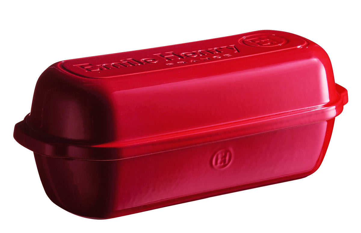 Emile Henry pan italiano con tapa frontal para corteza crujiente y pan uniforme