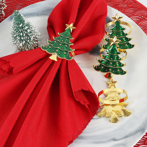 Emivery paquete 8 anillos navidad banquete: conjunto listo para la mesa.