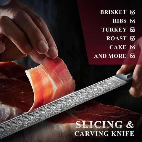 Corte sin esfuerzo para pavo y cortes grandes de carne.