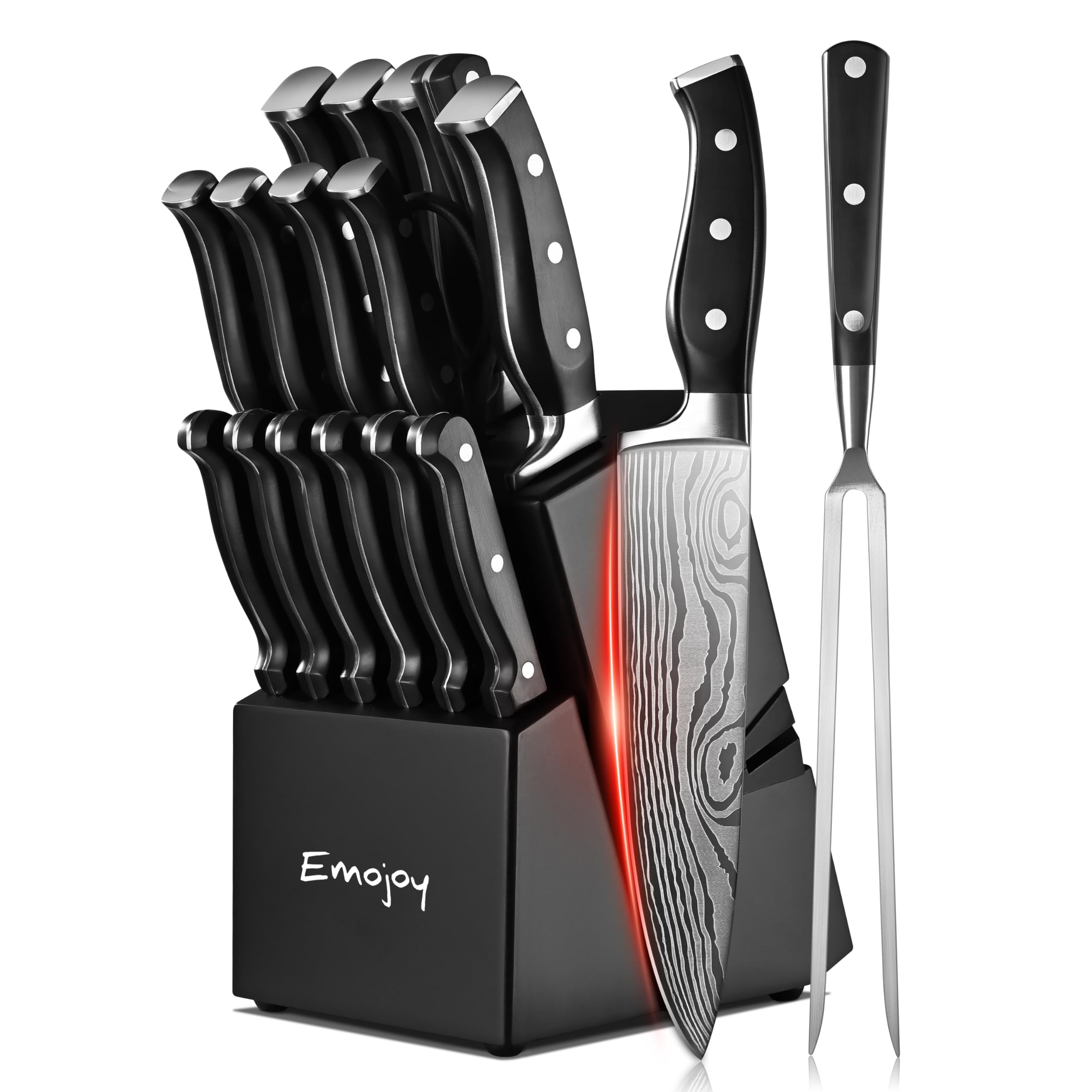 Emojoy cuchillo chef de 8 pulgadas: afilado para cortes precisos.