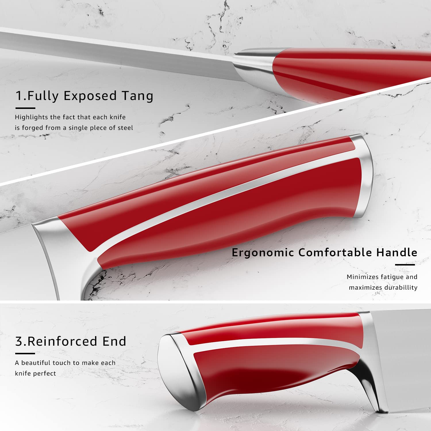 Emojoy Cuchillo Pan 8 pulgadas, cortar pan con facilidad.