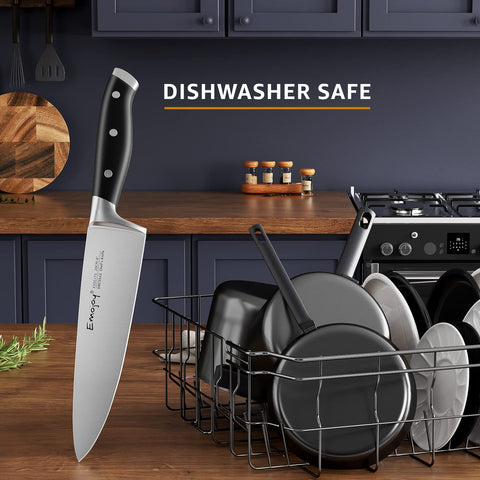 Cuchillo para pan Emojoy, filo duradero y corte suave.