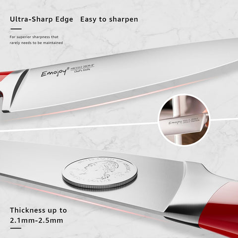 Emojoy Cuchillo Utilidad 5 pulgadas, tarea precisa en la cocina.