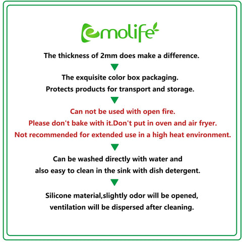 Limpieza fácil: silicona Emolife se limpia con agua y jabón.