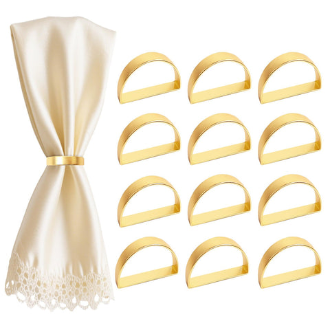 EMORBALS anillos servilleta dorados para mesas elegantes.