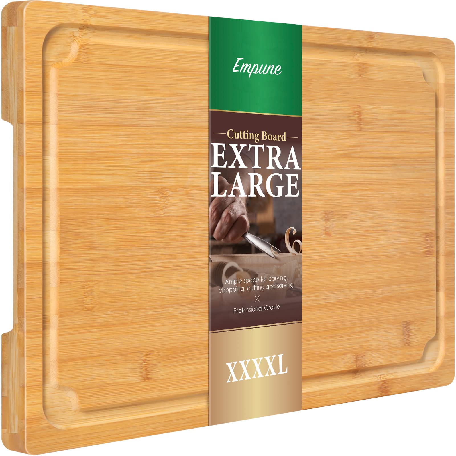 Empune tabla de cortar 30x20 con amplia superficie para pavo y jamón