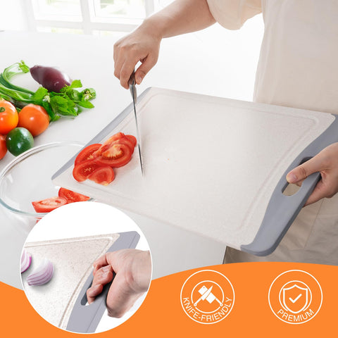 Empune tabla mediana, mango ergonómico para un agarre estable al picar.
