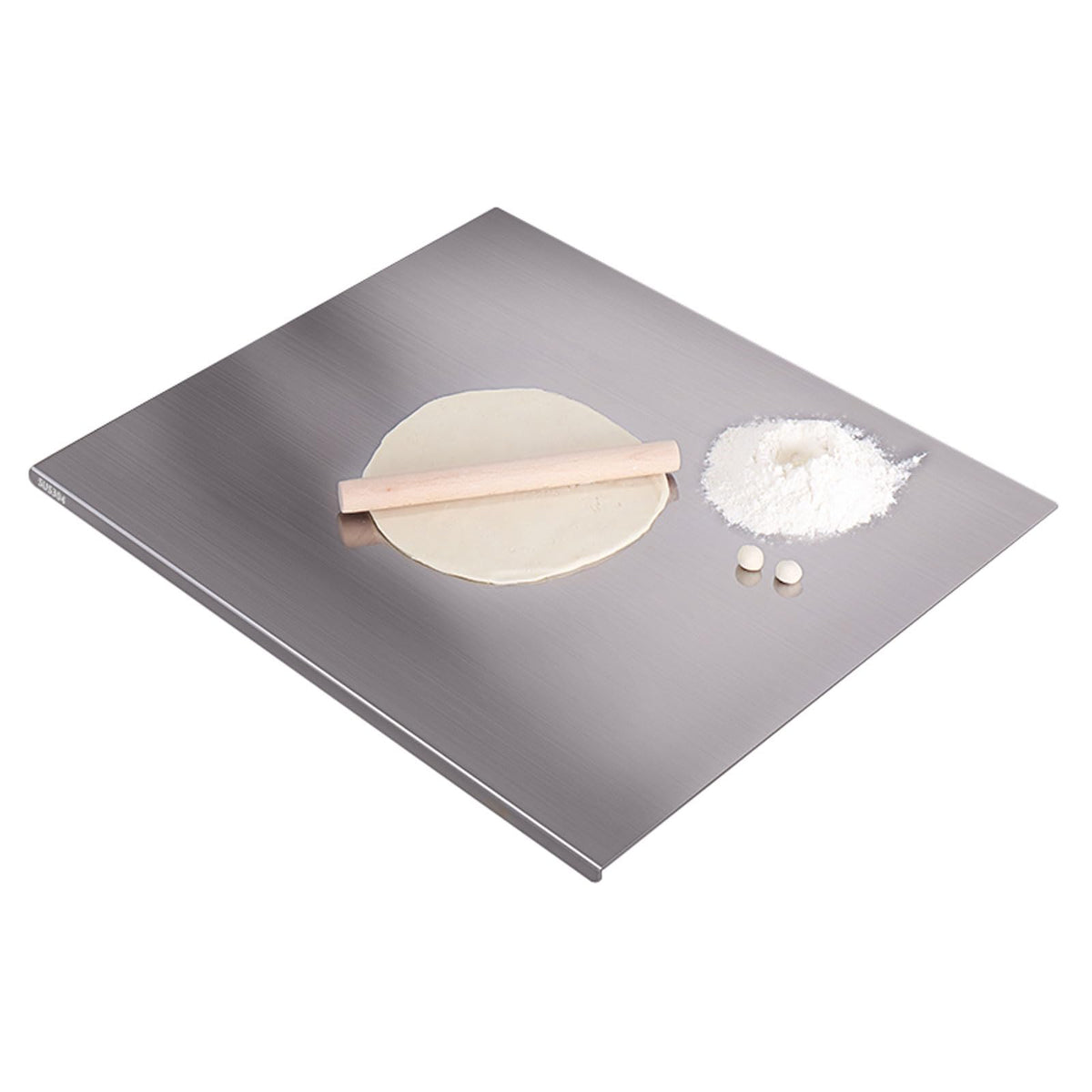 Empylynzar tabla de corte de acero inoxidable 304, doble cara para crudo y cocido, uso versátil en cocina.