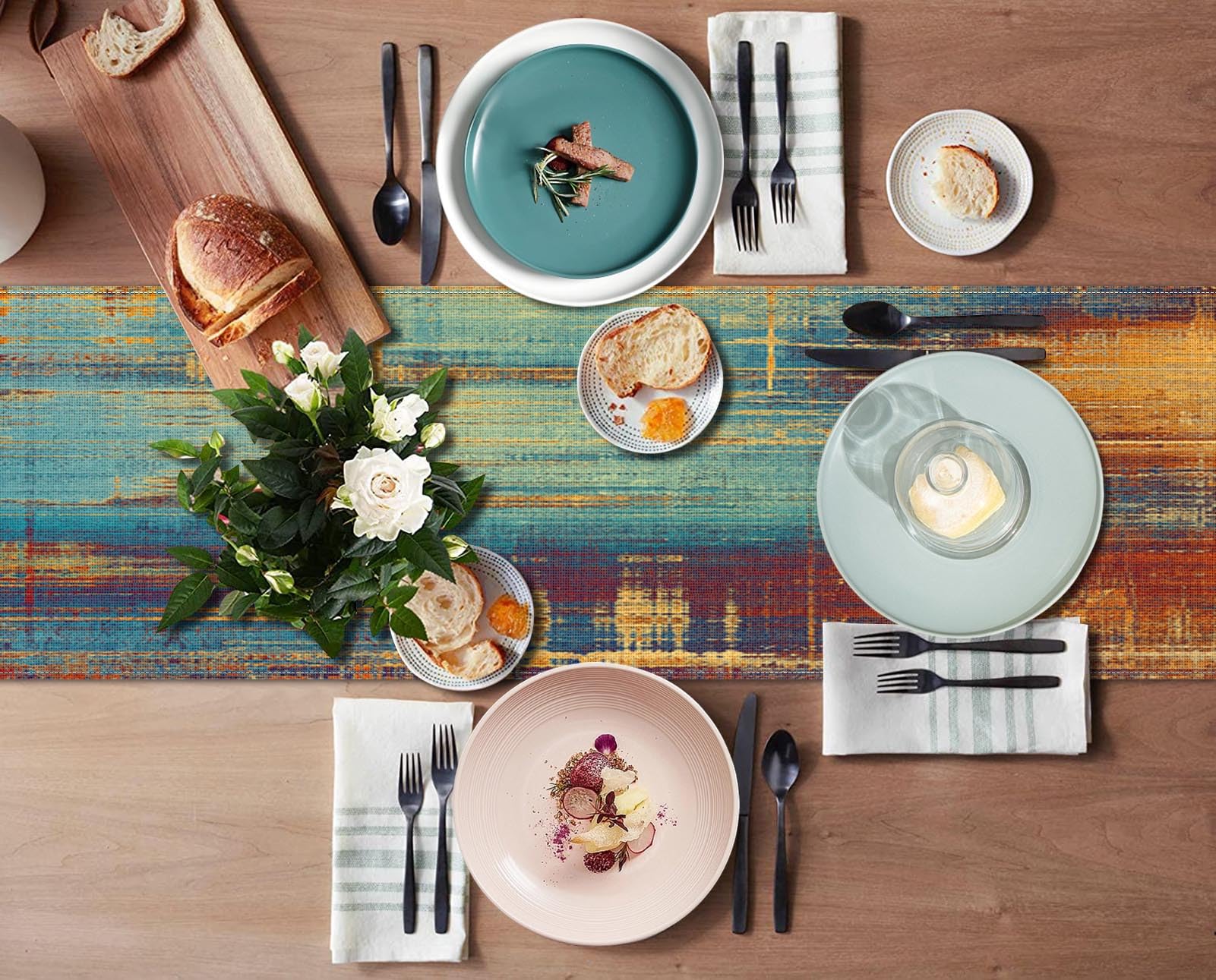 Emvency runner de mesa, ideal para cenas familiares.