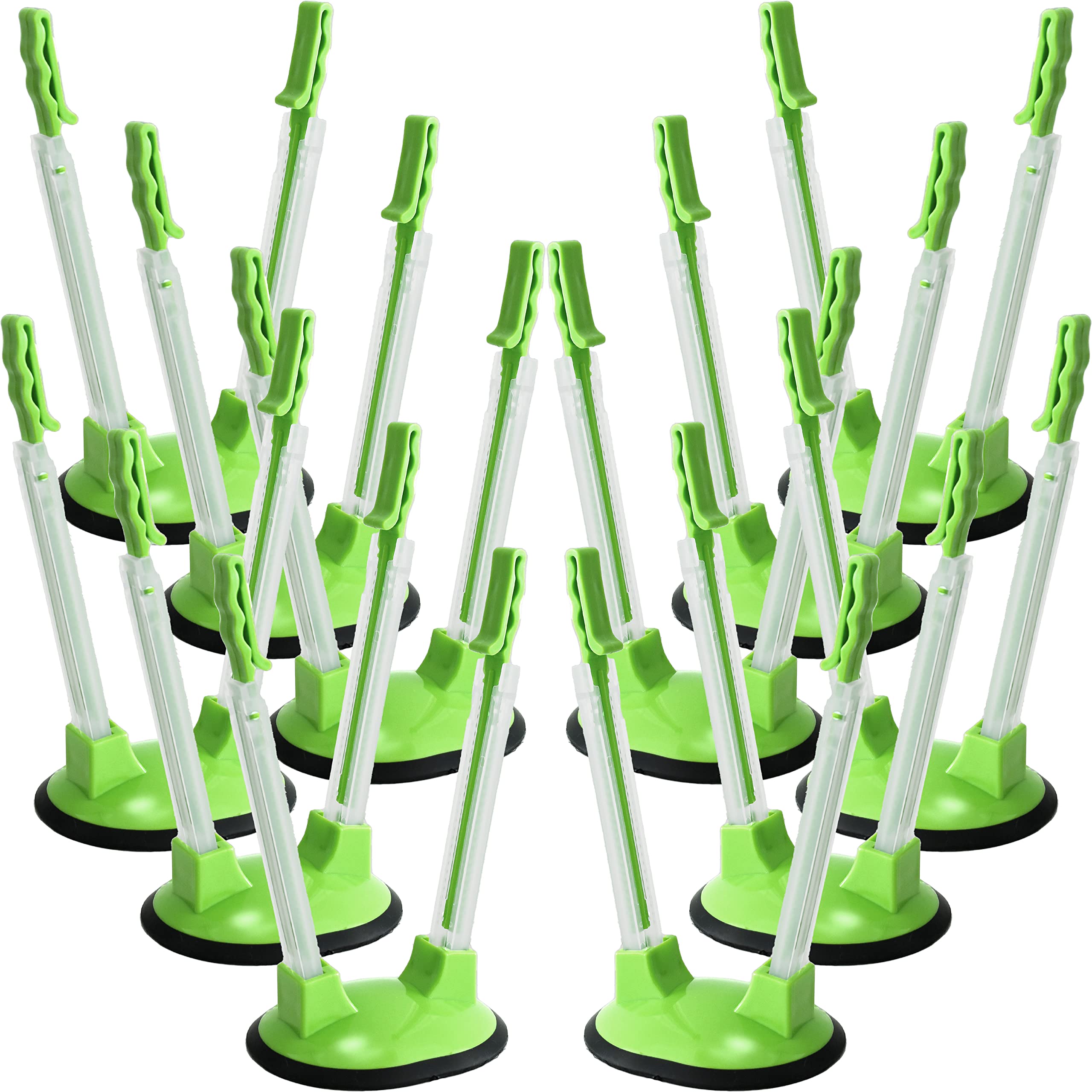 EMWNG Baggy Rack verde con ajuste de altura para bolsas de diferentes tamaños.