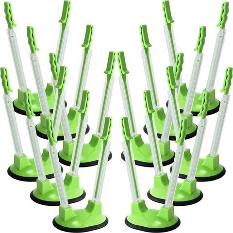EMWNG Baggy Rack verde con ajuste de altura para bolsas de diferentes tamaños.