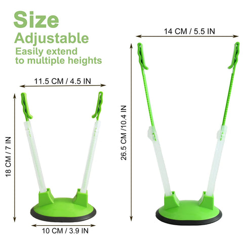 EMWNG Baggy Rack verde sujeta la bolsa firmemente para evitar derrames.