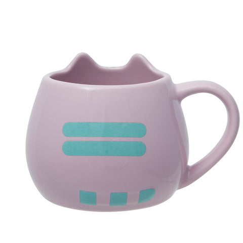 Enesco Pusheen, taza esculpida pastel morada, perfecta para ritual de té vespertino.