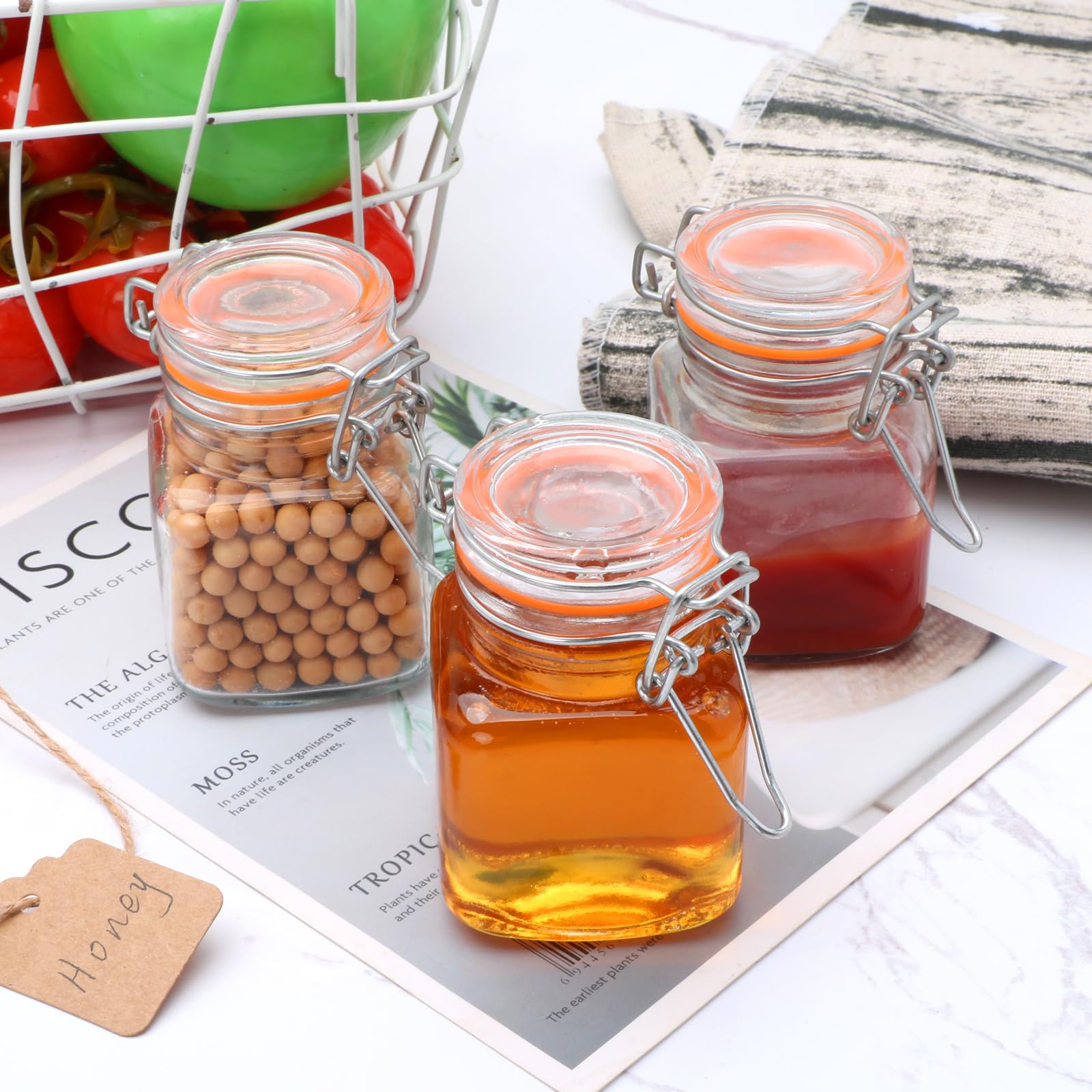 Frascos Encheng de 4 oz para especias y proyectos artesanales.