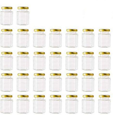 Encheng tarros hexagonales transparentes de 4oz, ideales para especias y mermeladas.