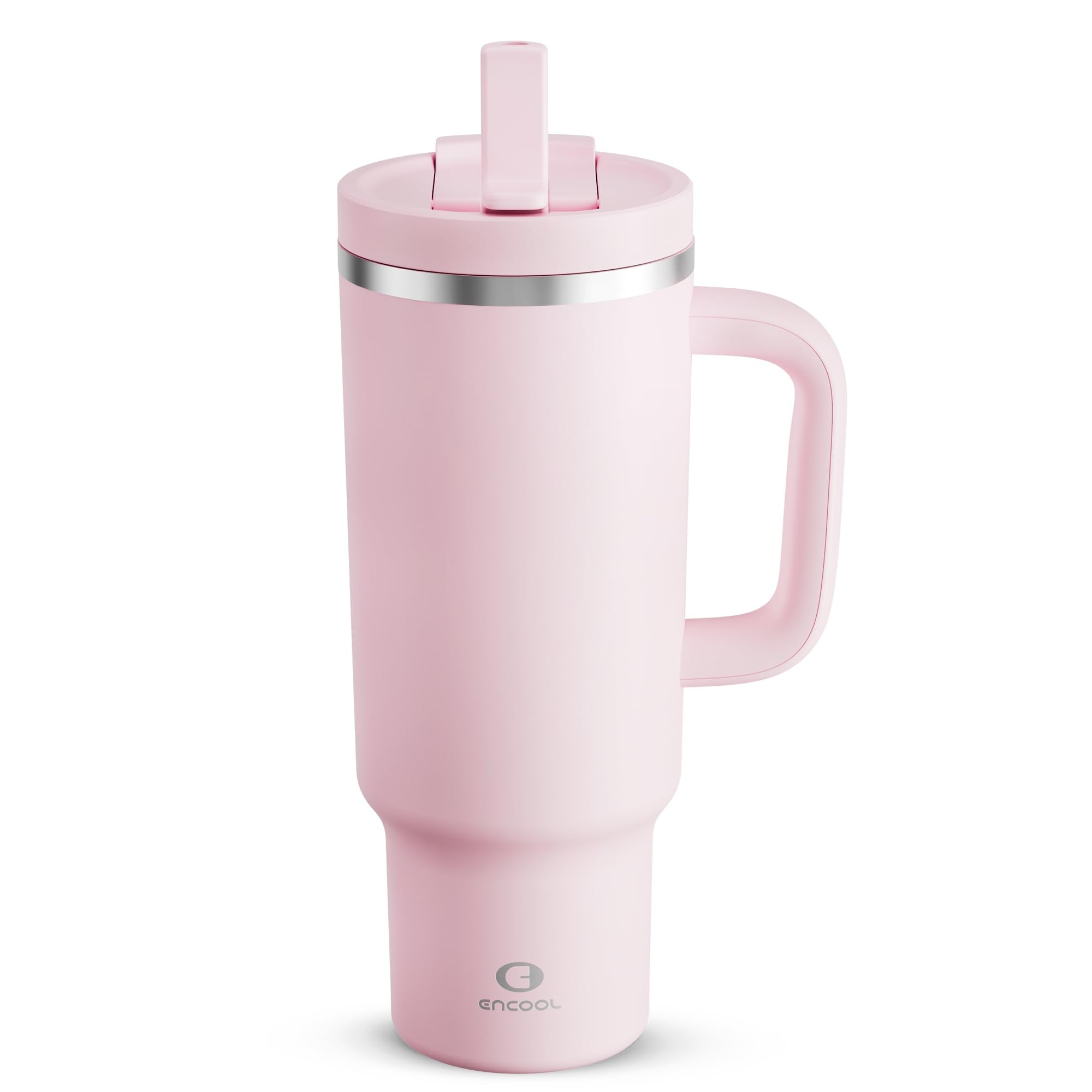 ENCOOL 40 oz vaso isotérmico con tapa plegable para evitar derrames
