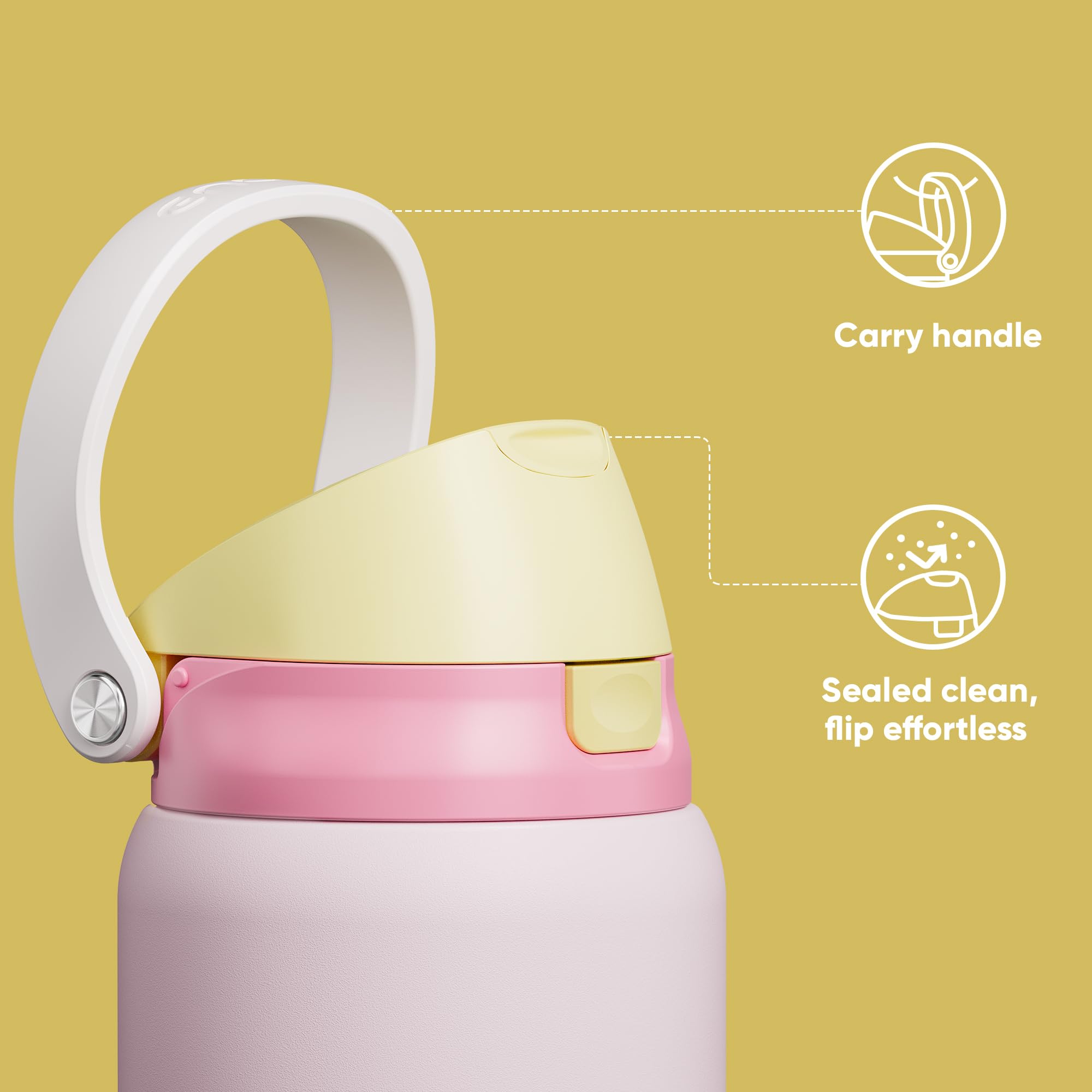ENCOOL botella 32 onzas en mano, diseño ergonómico