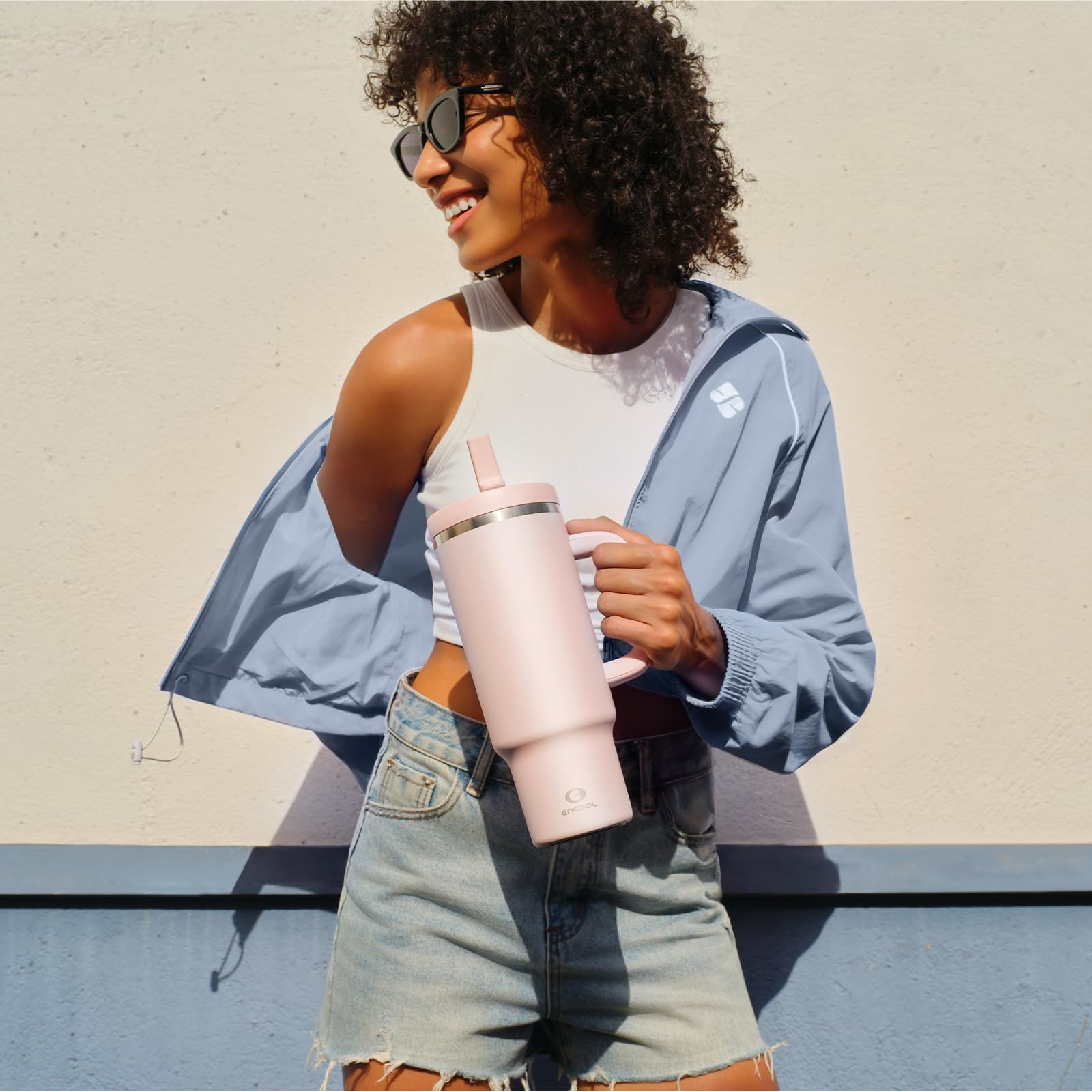ENCOOL vaso isotérmico con aislamiento doble para mantener frío por más tiempo