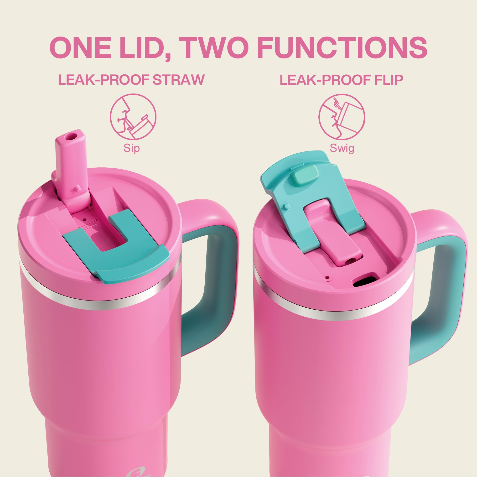 ENCOOL vaso térmico con diseño moderno y ergonómico para llevar.
