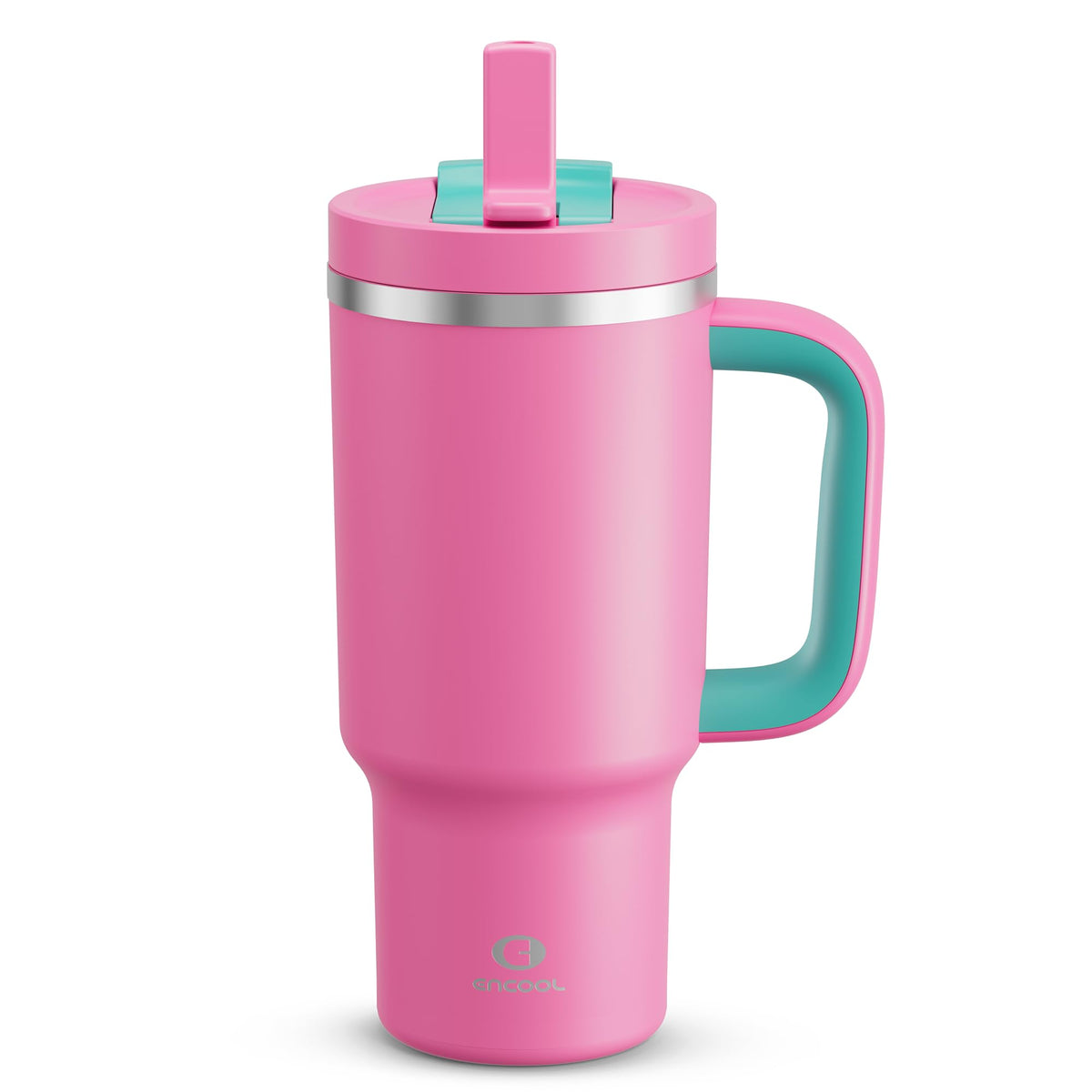 ENCOOL vaso térmico con tapa voltea, ideal para beber sin derrames.