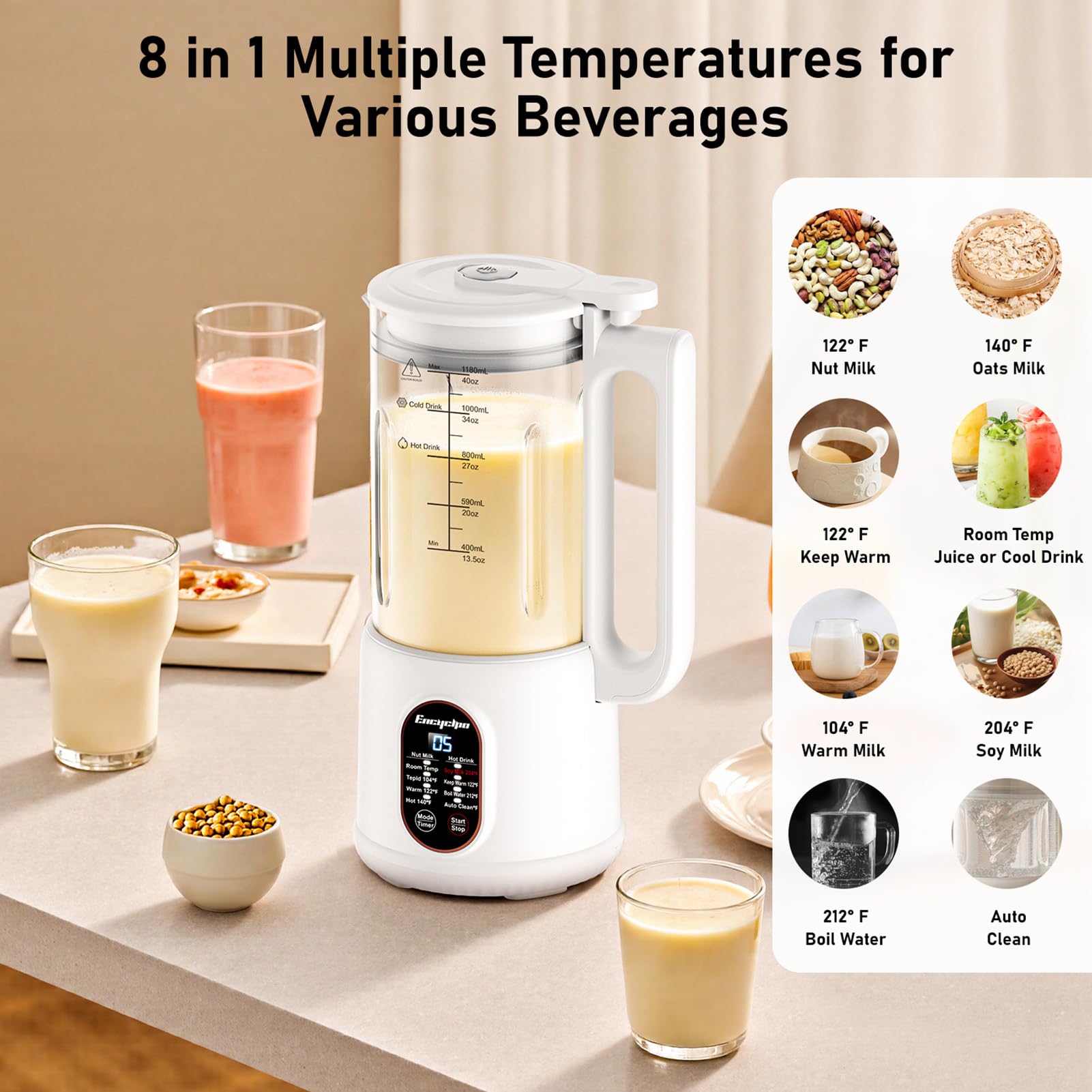 Encyclpo hervir agua para bebidas y preparaciones rápidas.