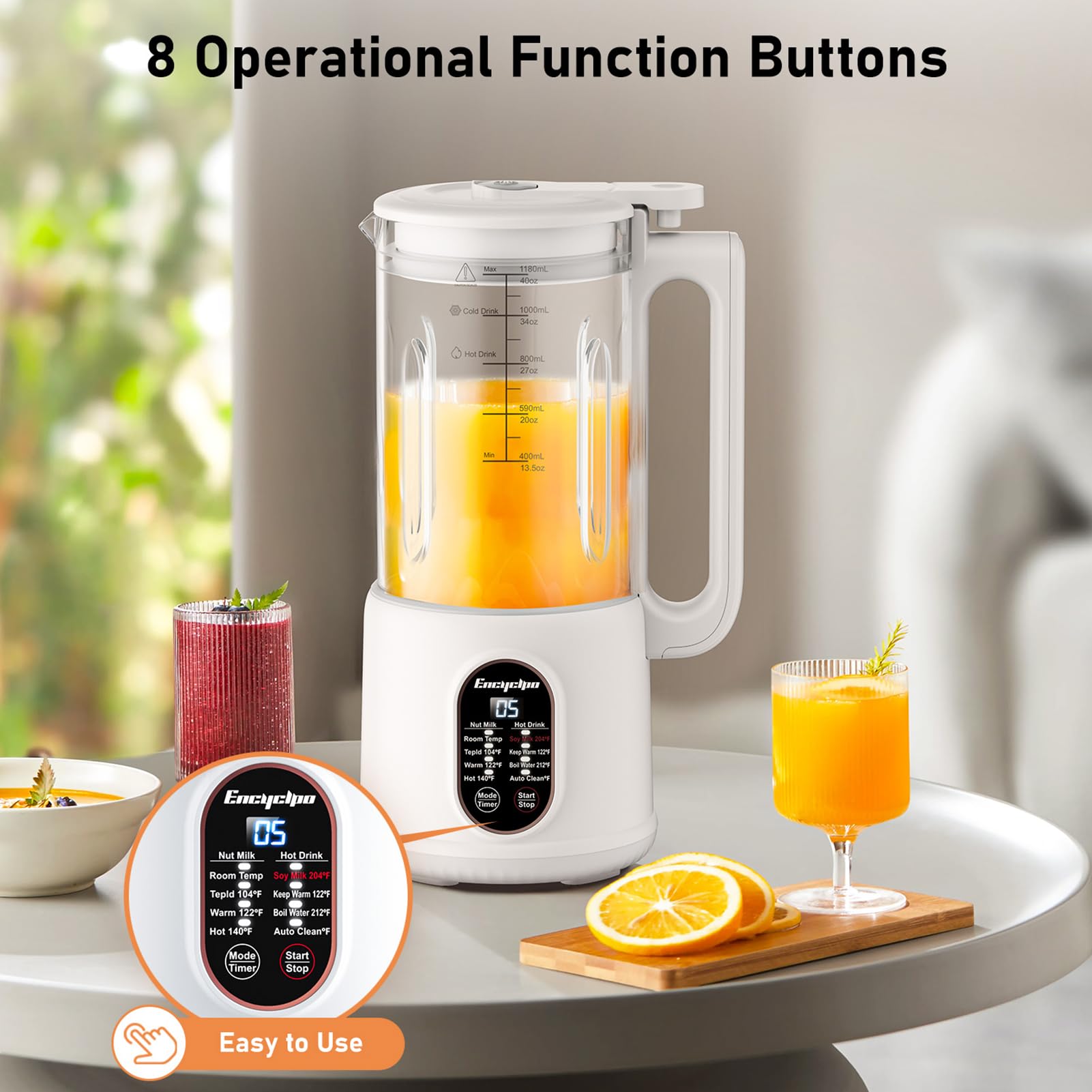 Encyclpo mantener caliente hasta dos horas para bebidas listas.