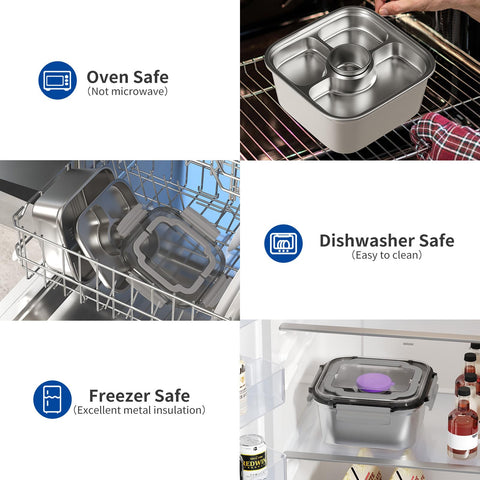 Encys apto para refrigerar, microondas y lavavajillas, limpieza conveniente.