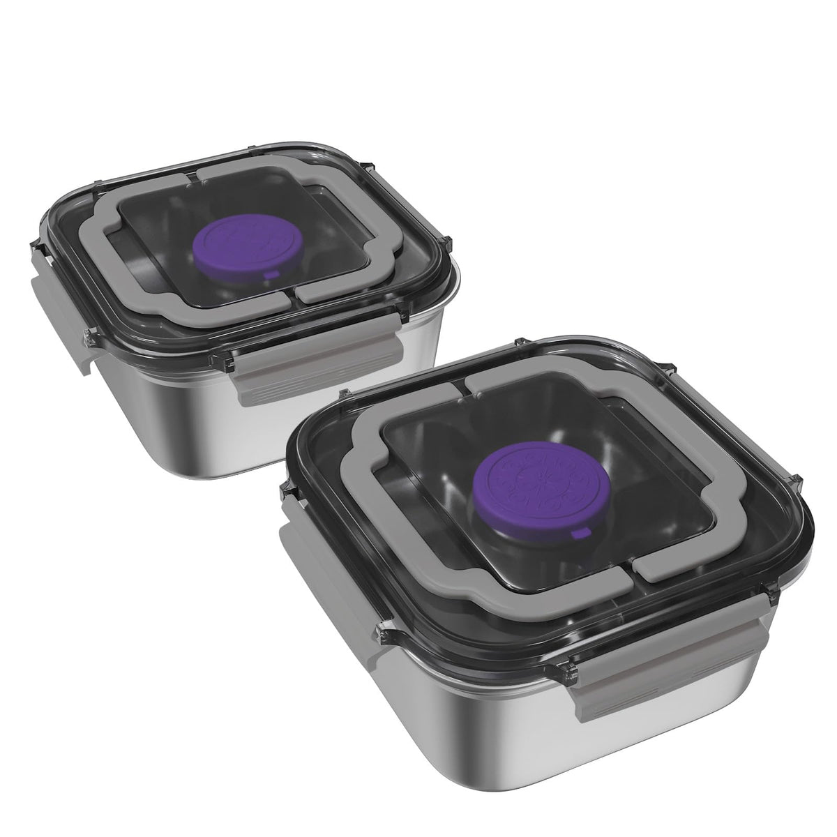 Contenedor EncyS para ensaladas 60oz con tapa, ideal para conservar frescura en la nevera.