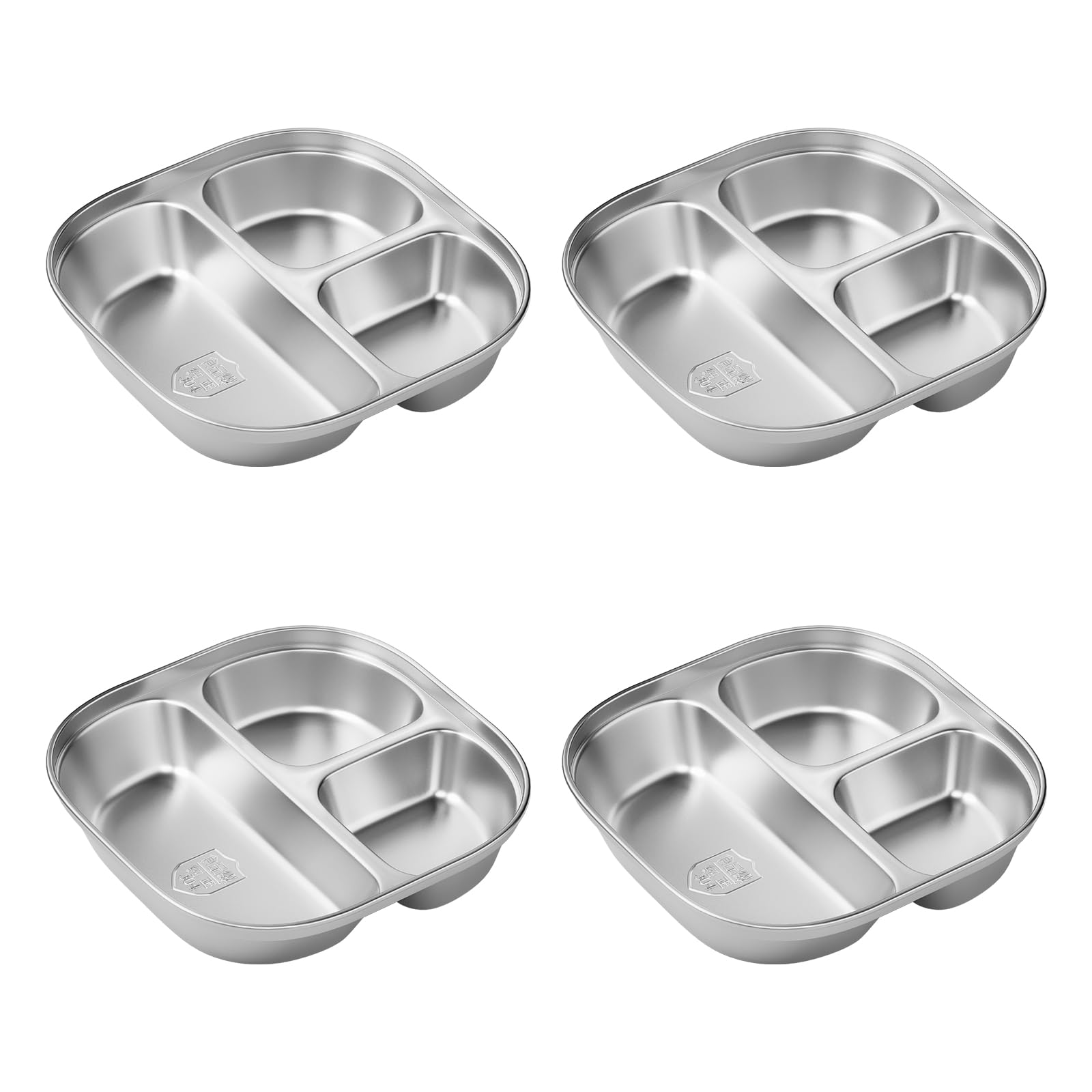 ENCYS plato con compartimentos 4oz, 4oz y 9oz para porciones equilibradas.
