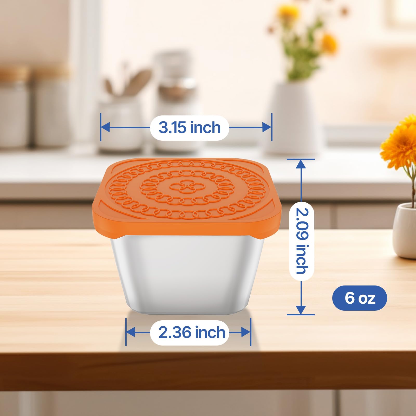 Tapa de silicona ENCYS libre de BPA, sellado seguro.