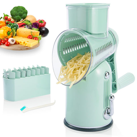 ENERGEVITY rallador de quesos rotatorio con mango, cómodo y rápido.