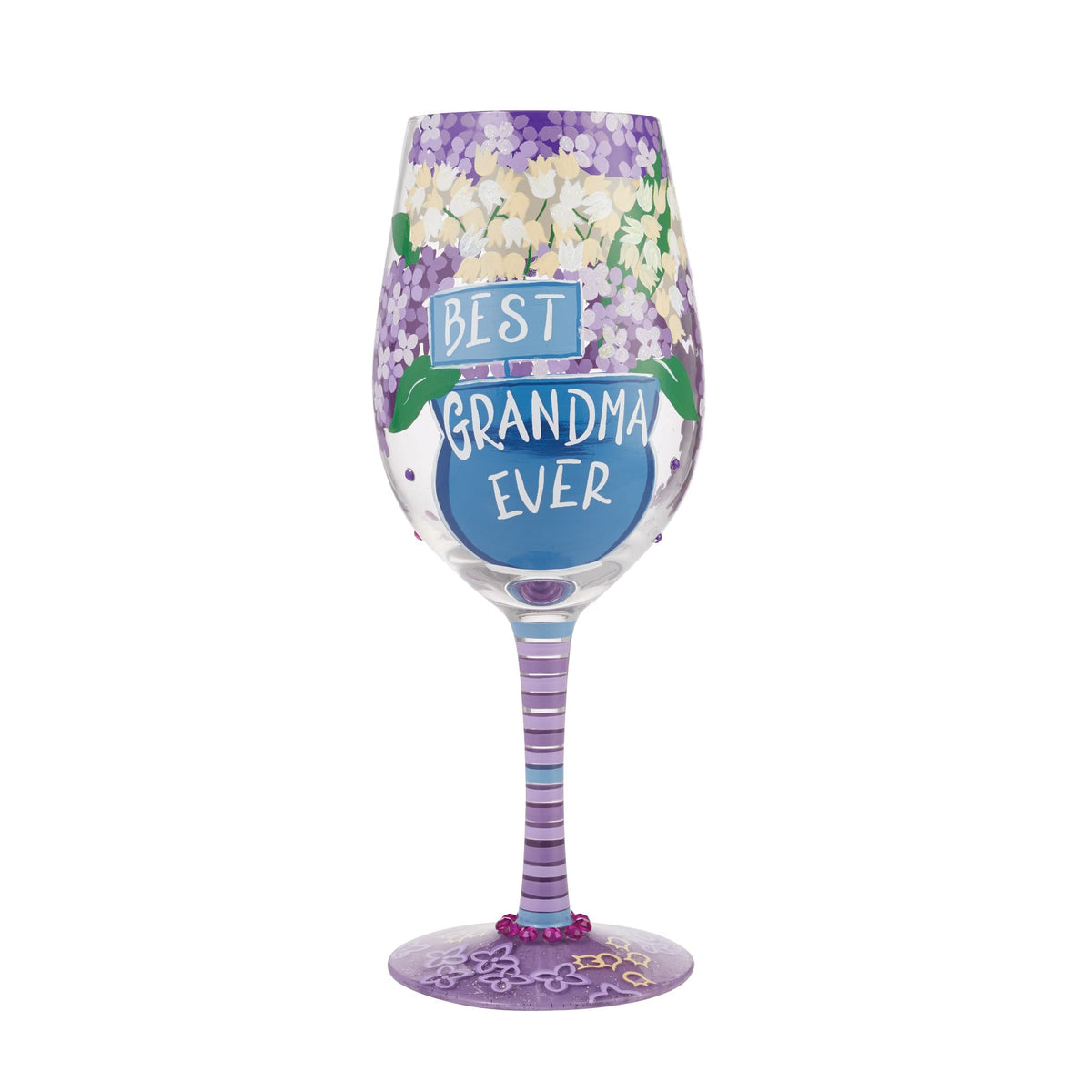 Vaso Enesco Designs by Lolita pintado a mano, ideal para la mejor abuela.